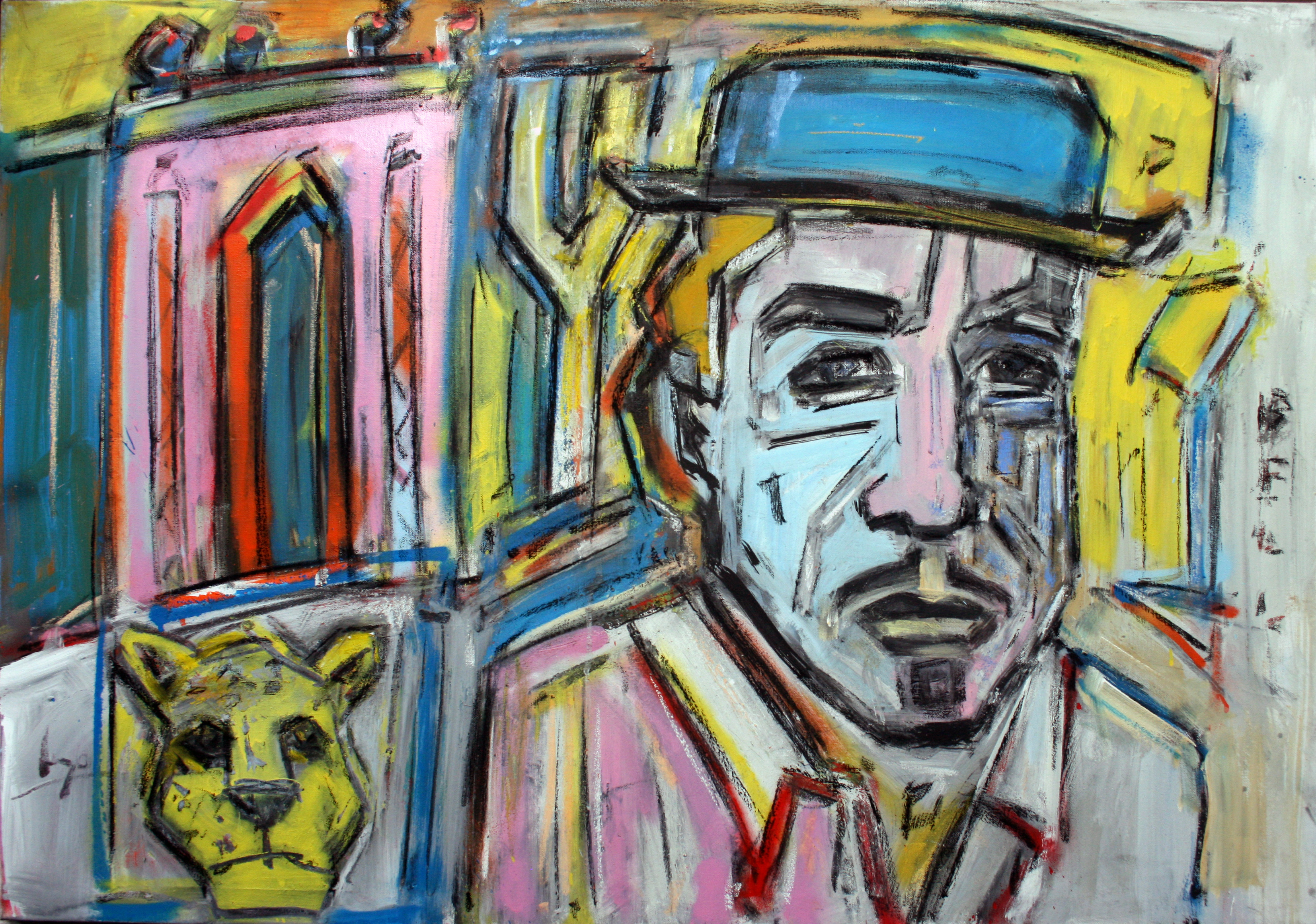Dylan's Bridges | Lack/Acryl/Kreide auf Leinwand, 70 x 100 cm, 2020