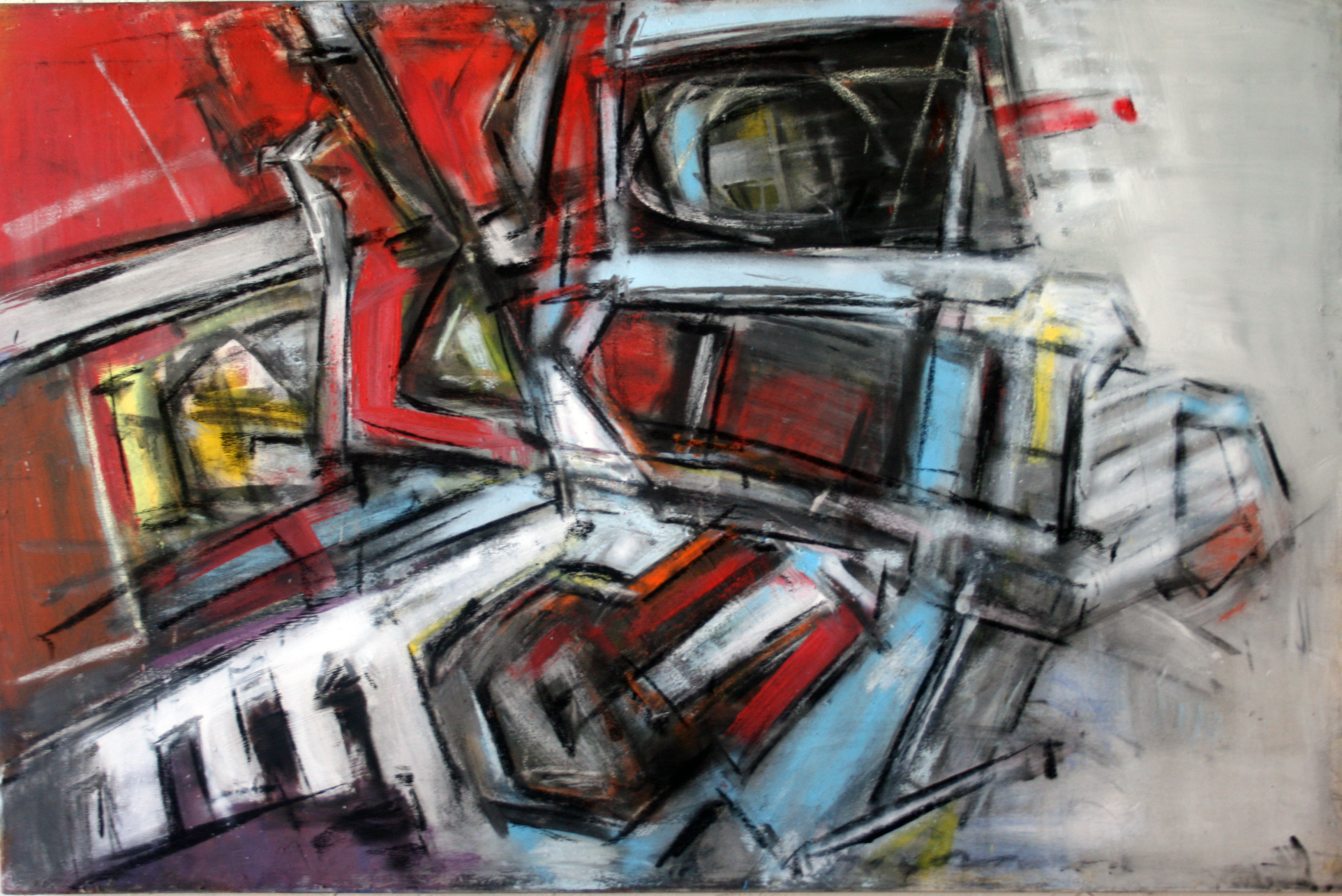 gioci | Acryl/Lack/Pigmente auf Lwd., 90 x 125 cm, 2020