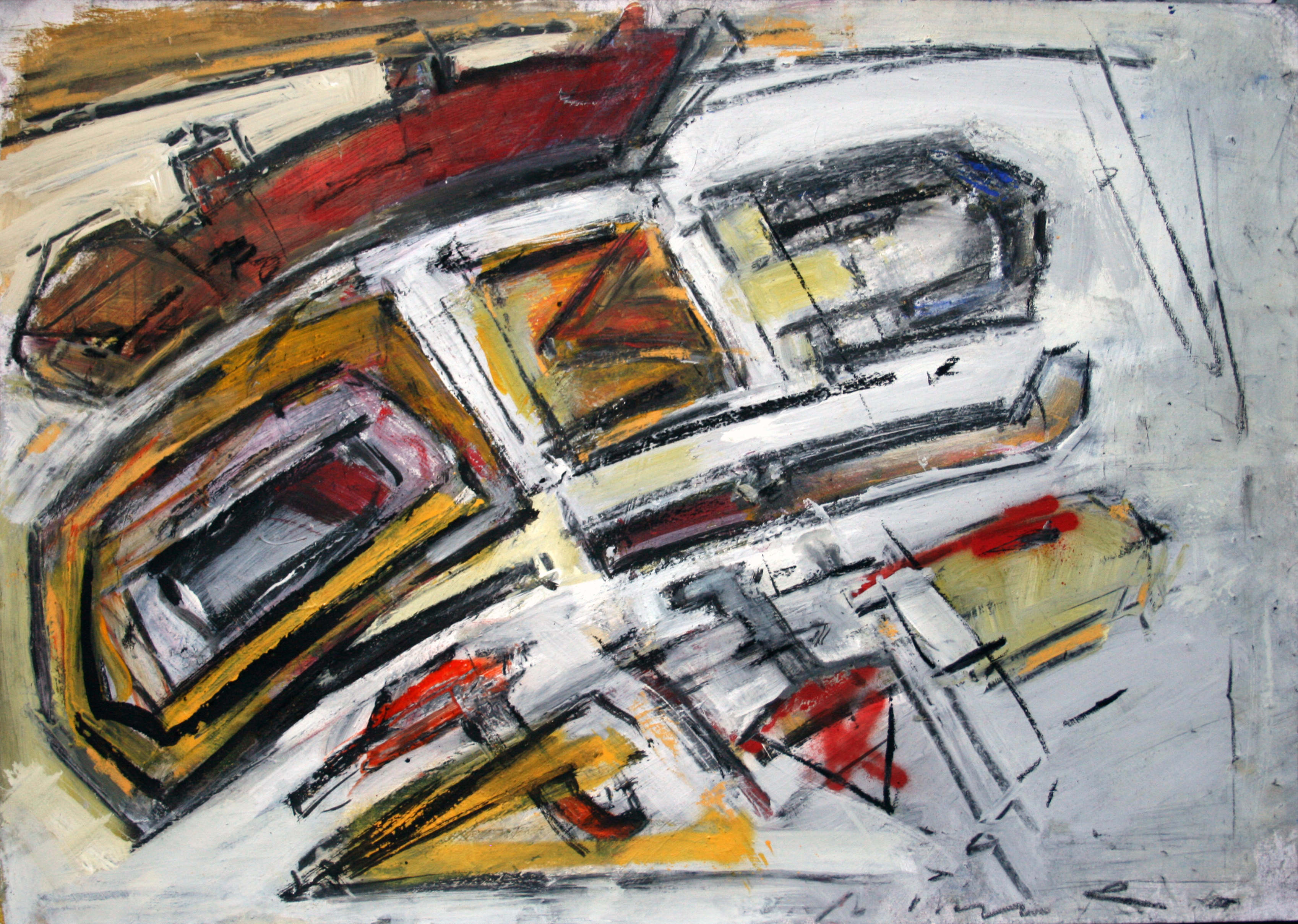 toys1 "spielfeld2" | Mischtechnik/Papier 105 x 120 cm, 2016